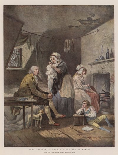 Los efectos de la extravagancia y la ociosidad de George Morland
